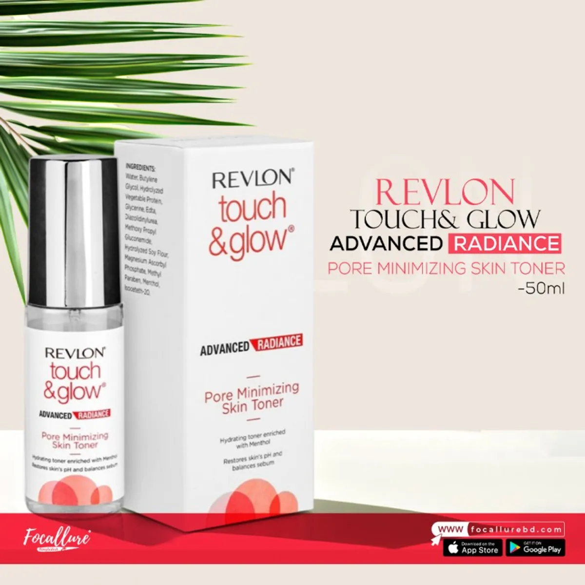 Click to Zoom Revlon Touch & Glow Advanced Rad Pore Minimizing Skin Toner 50ml