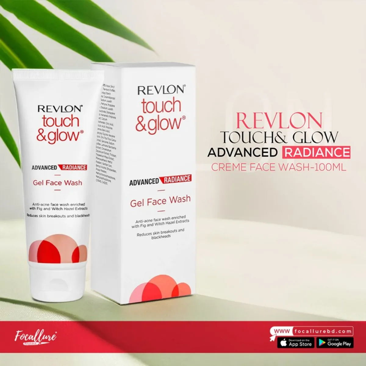Click to Zoom Revlon Touch & Glow Advanced Radiance Creme Face Wash 100ml