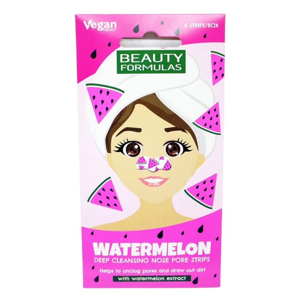 Beauty Formulas Watermelon Nose Pore Strips - 6 Strips