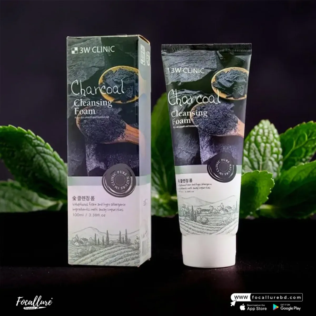 3W CLINIC CHARCOAL CLEANSING FOAM-100ml