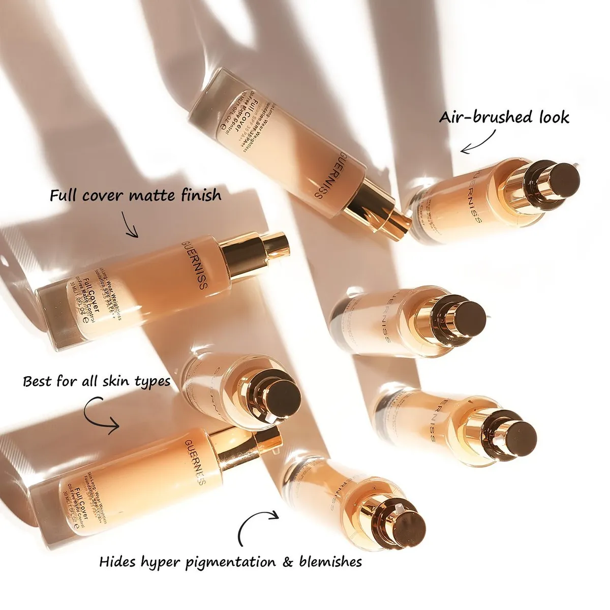 Guerniss Full Cover Matte Foundation (30ml)