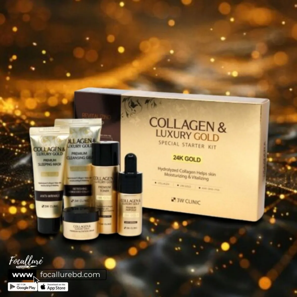Click to Zoom 3W CLINIC Collagen and Luxury 24K Gold Special Starter Kit
