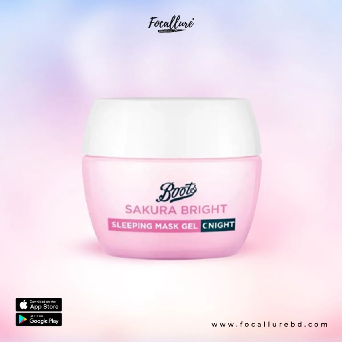 Boots Sakura Bright Sleeping Mask Gel Night - 50ml