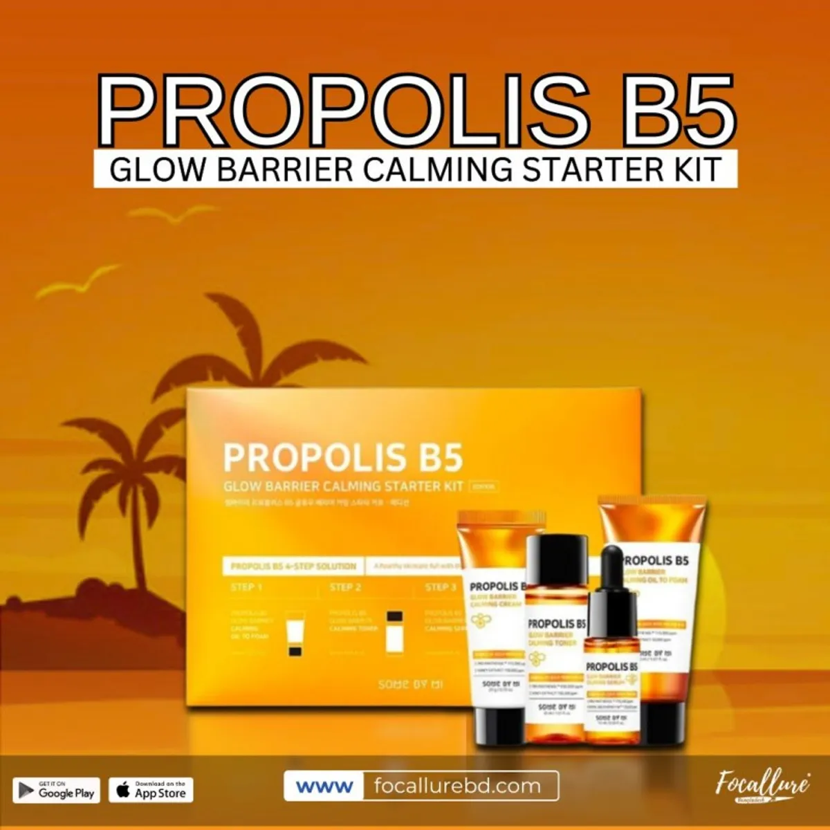 SOME BY MI Propolis B5, Glow Barrier Calming Starter 4 Piece Edition Kit
