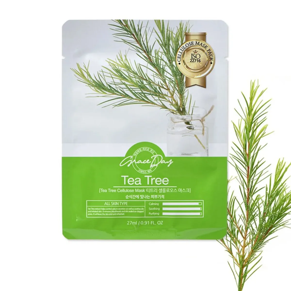 Click to Zoom Grace Day Tea Tree Cellulose Sheet Mask - 27ml