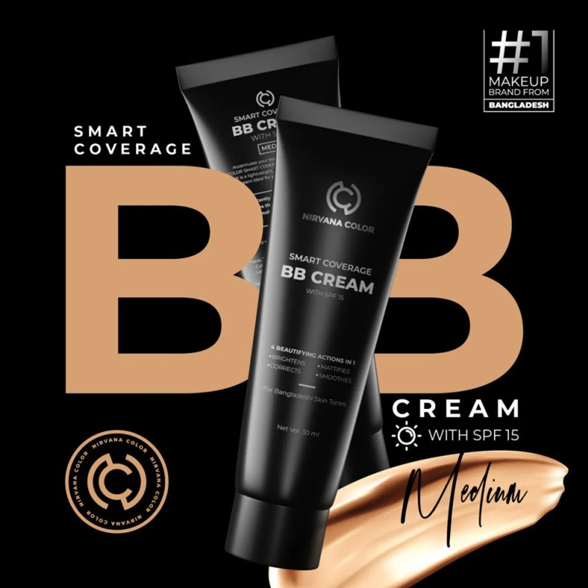 Click to Zoom Nirvana Color Smart Coverage Bb Cream With Spf 15
