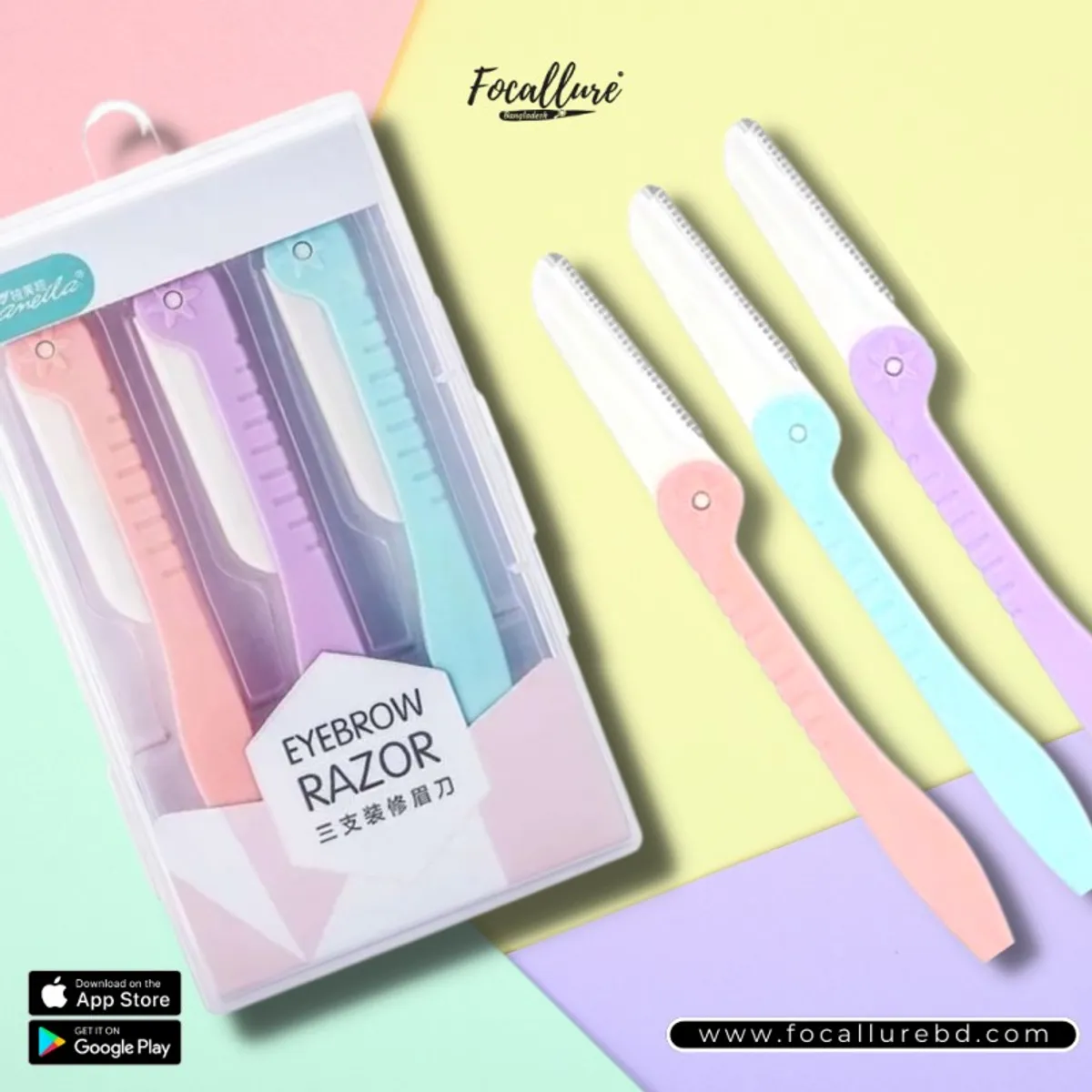 LANEILA EYEBROW RAZOR  3 PCS