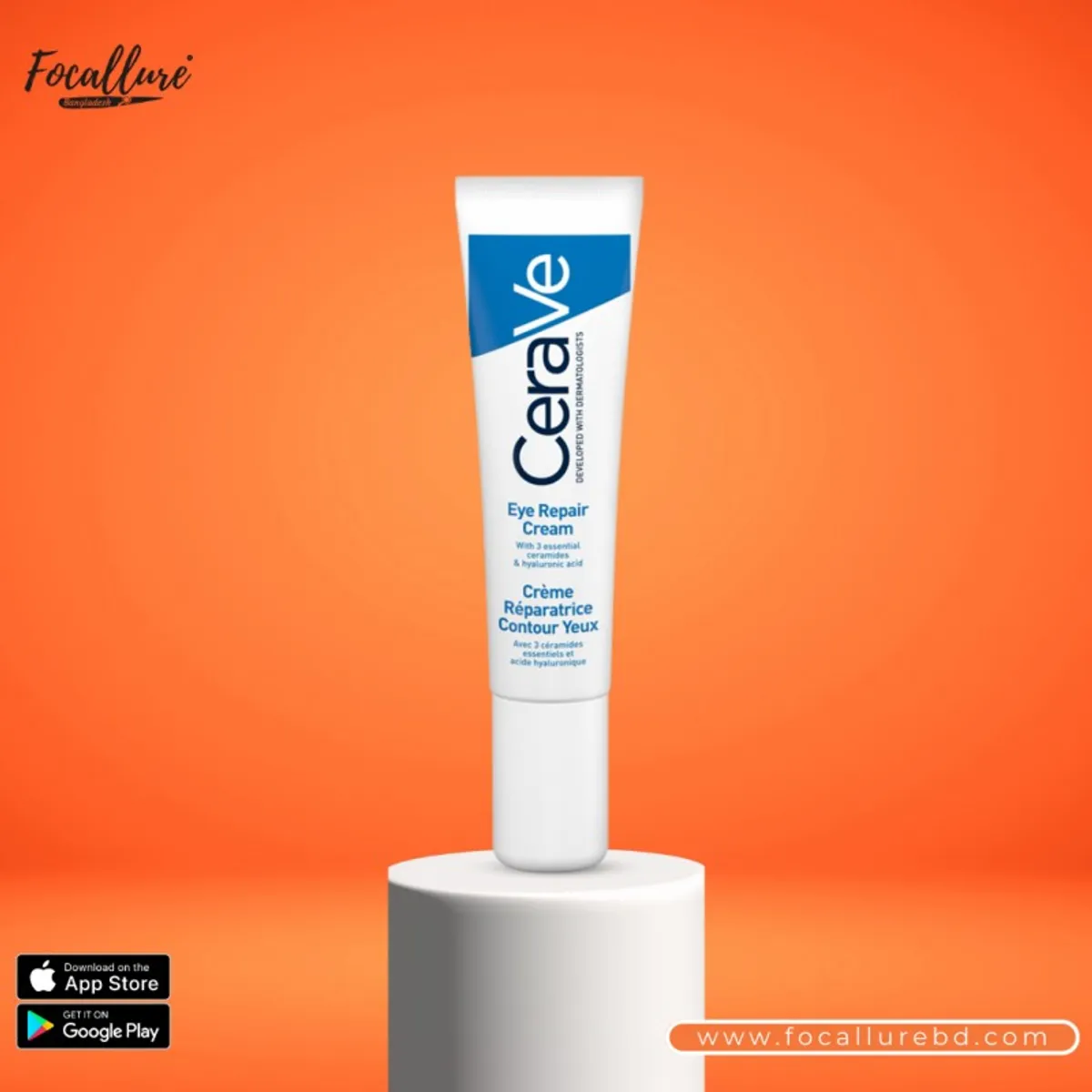 CeraVe Eye Repair Cream for Dark Circles & Puffiness- 14.2 gm