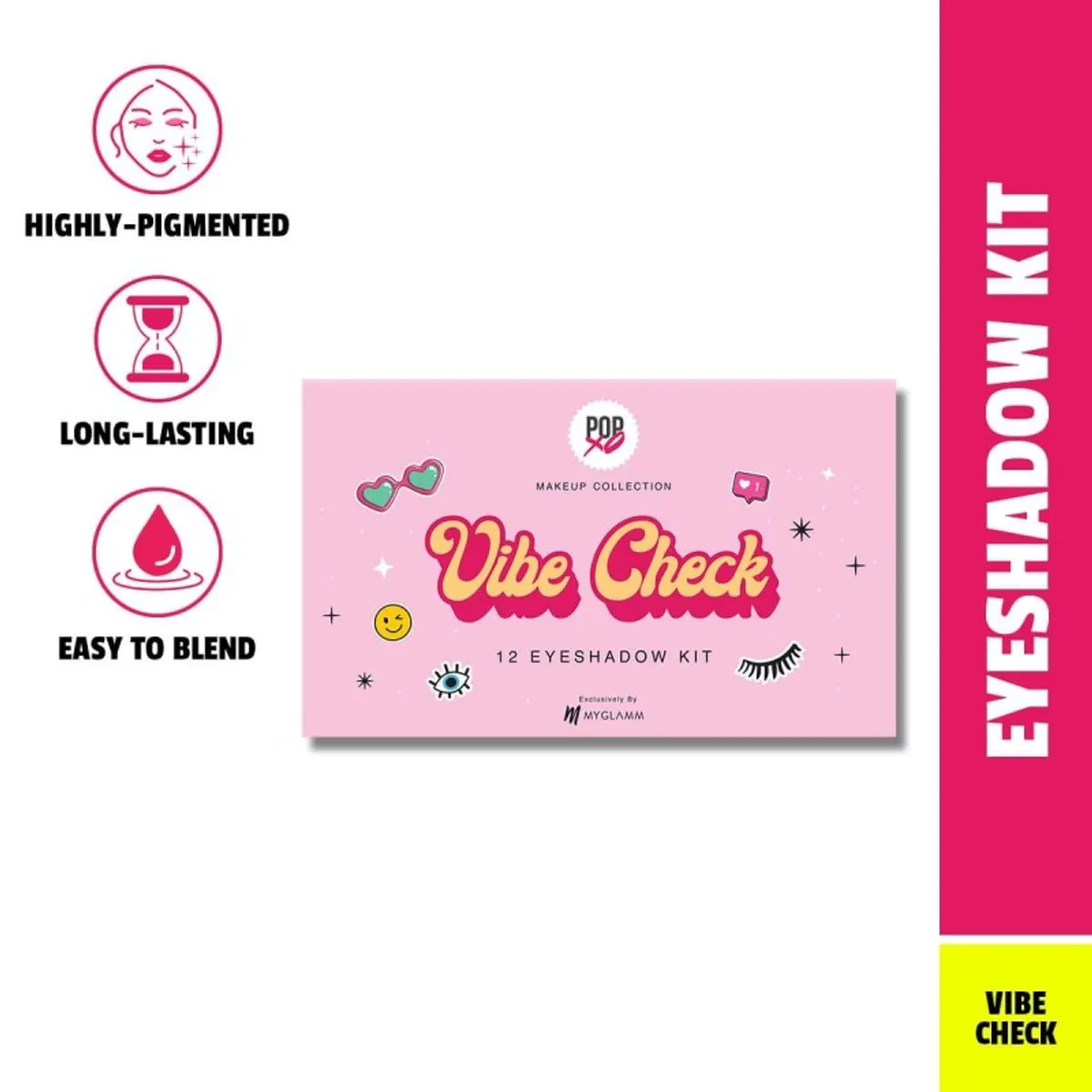 MYGLAMM POPxo 12 Color Eyeshadow Kit - Vibe Check