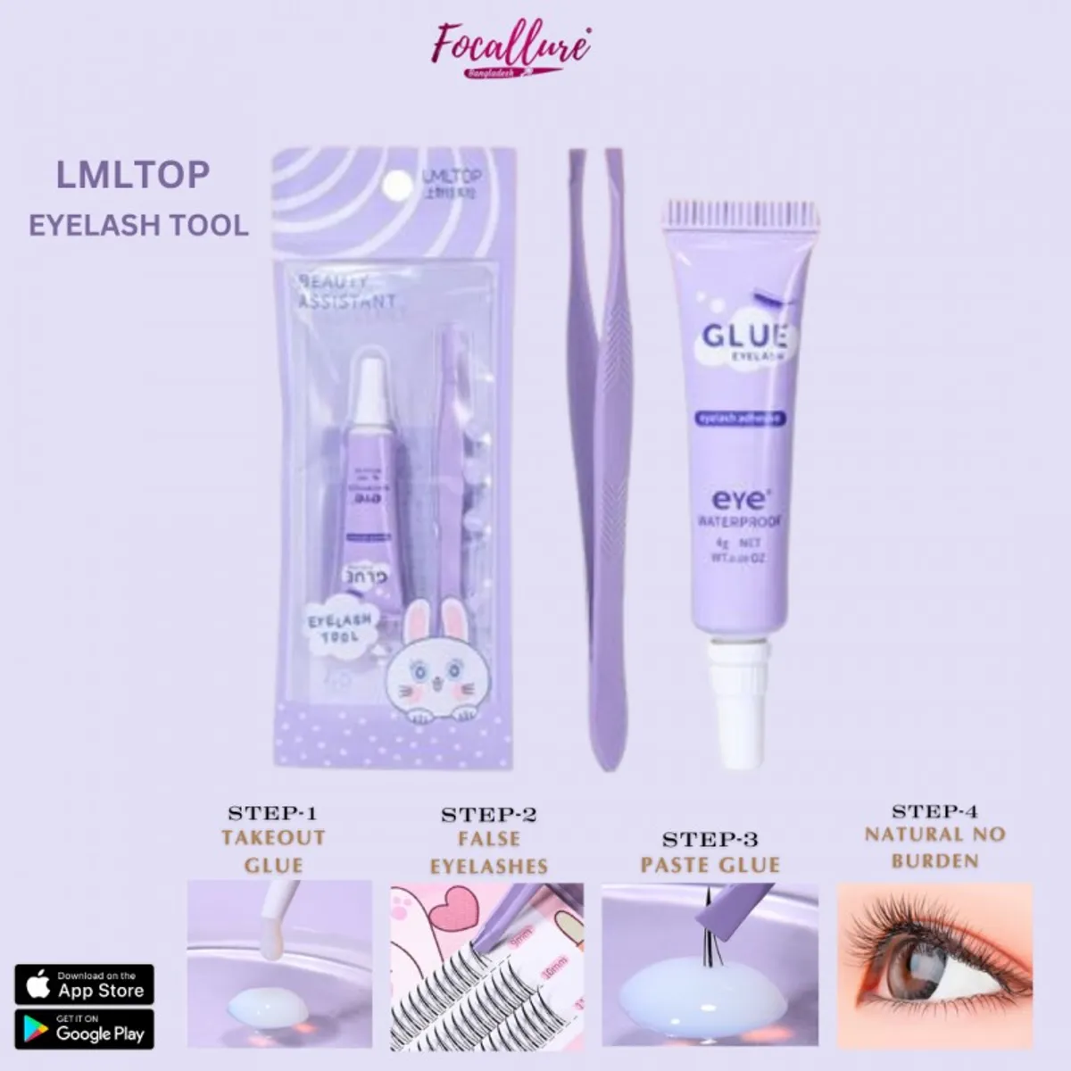 LMLTOP Eyelash Glue Waterproof + Tool