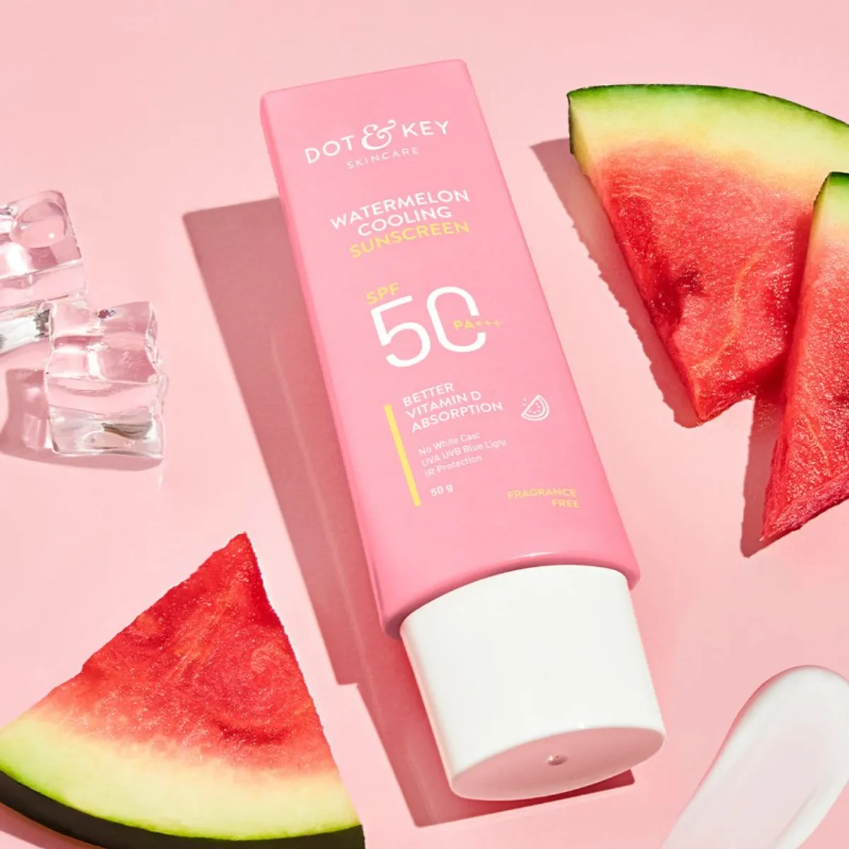 Click to Zoom Dot & Key Watermelon Cooling Hyaluronic Acid Sunscreen SPF 50+ PA++++ - 80g