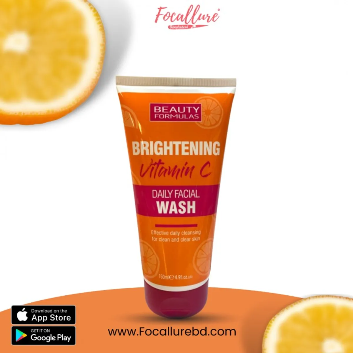 Beauty Formulas Brightening Vitamin C Daily Facial Wash - 150ml