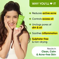 Dot & Key Cica Calming Blemish Clearing Salicylic acid + green tea Face Wash - 15ml