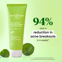 Dot & Key Cica Calming Blemish Clearing Salicylic acid + green tea Face Wash - 15ml