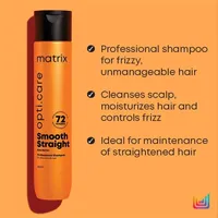 Matrix Opti Care Smooth Straight Shea Butter Professional Shampoo for Ultra Smooth Hair - 350ml