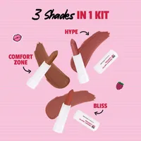 MYGLAMM POPxo Makeup Mini Lip Kit - No Drama (Set of 3)