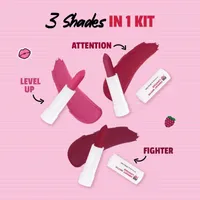 MYGLAMM POPxo Makeup Mini Lip Kit - Power Trip (Set of 3)