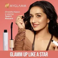 MYGLAMM Twist It Mascara - Black Shade | Water-Resistant, Volumising, Curling, Smudge-Proof Eye Mascara