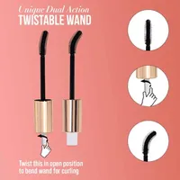 MYGLAMM Twist It Mascara - Black Shade | Water-Resistant, Volumising, Curling, Smudge-Proof Eye Mascara