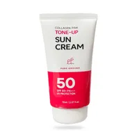 Pure Ground Collagen Pink Tone Up Sun Cream SPF50 Plus UV Protection