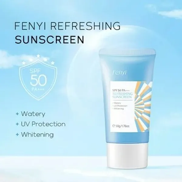 FENYI Refreshing Sunscreen SPF50 PA+++ UV Protection Watery Sunblock 50g