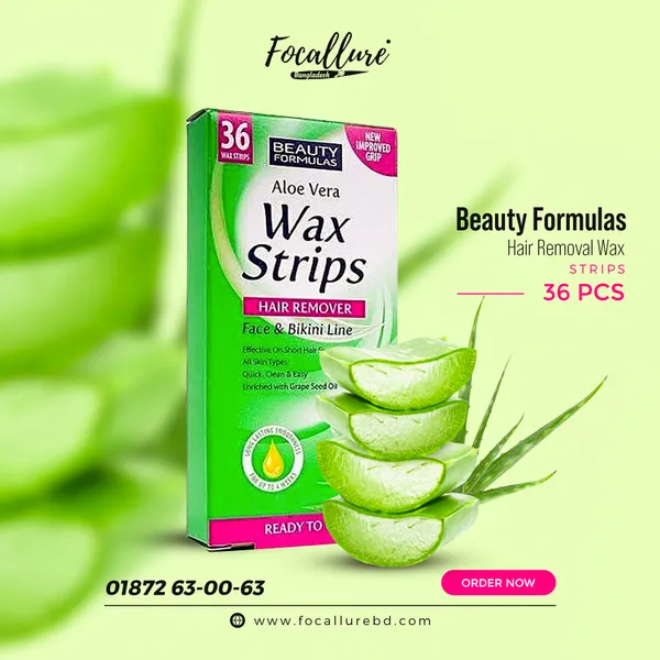 Beauty Formulas Hair Removal Wax Strips 36 pcs