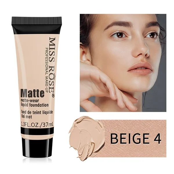 MISS ROSE Matte-Wear Liquid Foundation - 37ml