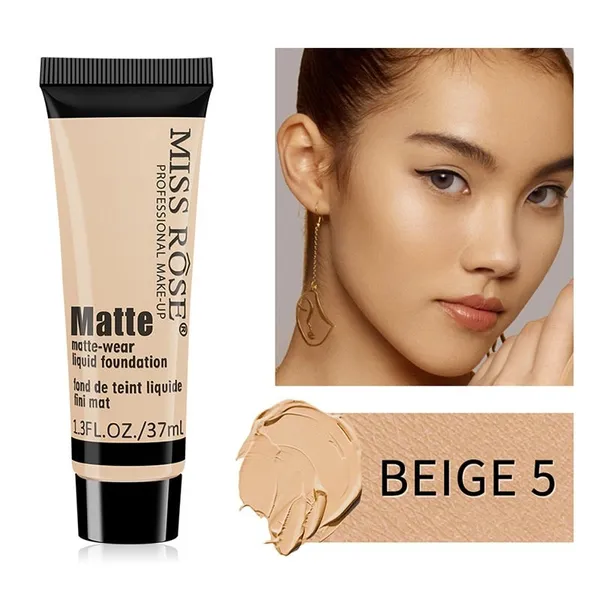 MISS ROSE Matte-Wear Liquid Foundation - 37ml