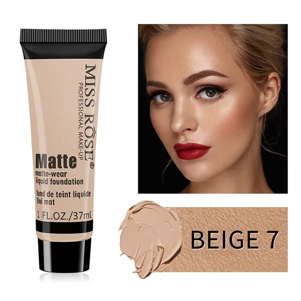 MISS ROSE Matte-Wear Liquid Foundation - 37ml