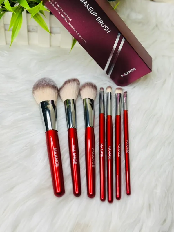 MAANGE 7pcs Professional Facial Makeup Brushs Set