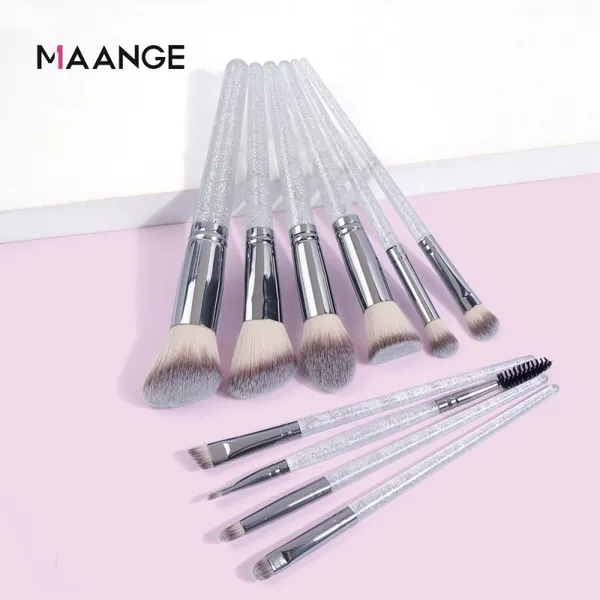 MAANGE 10 Pcs Handle Makeup Brush set