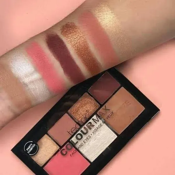 Technic Colour Max Face &amp; Eyes Palette Eyeshadow Blush Highlighter Heart Breaker