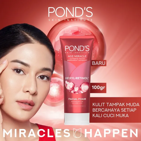 POND'S Age Miracle Ultimate Youth Hexyl-Retinol Facial Foam - 90g