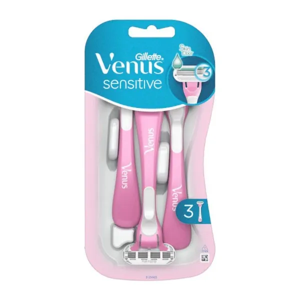 Gillette Venus Sensitive 3Pcs Razors (PINK)