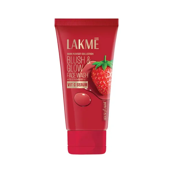 Lakme Blush & Glow Hydrating Strawberry Facewash with Vitamin C Serum-100gm