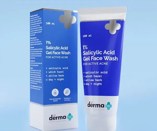 The Derma 1% Salicylic Acid Gel Daily Face Wash for Active Acne with Salicylic Acid & Witch Hazel - 100ml