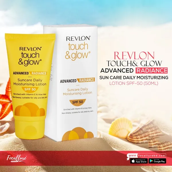 Revlon Touch & Glow Advanced Rad Sun Care Daily Moisturizing Lotion Spf-50 50ml