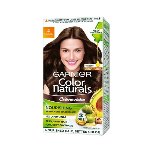 Garnier - Color Naturals Nourishing Permanent Hair Color - 4 Brown