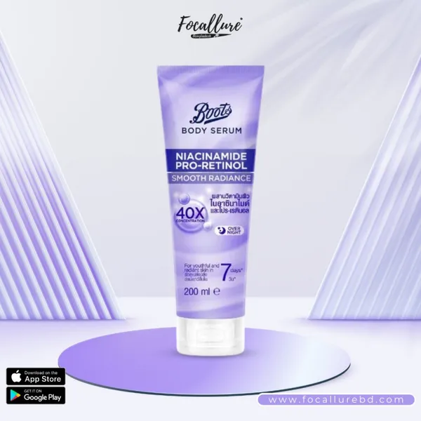 Boots Body Serum NIACINAMIDE PRO-RETINOL Smooth Radiance – 200 ML