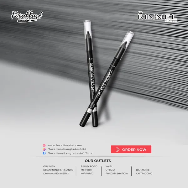 Rimmel London Scandaleyes Waterproof Kohl Kajal Liner-Black