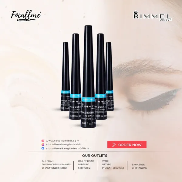Rimmel London Exaggerate Waterproof Liquid Eyeliner-Black 2.5 ml