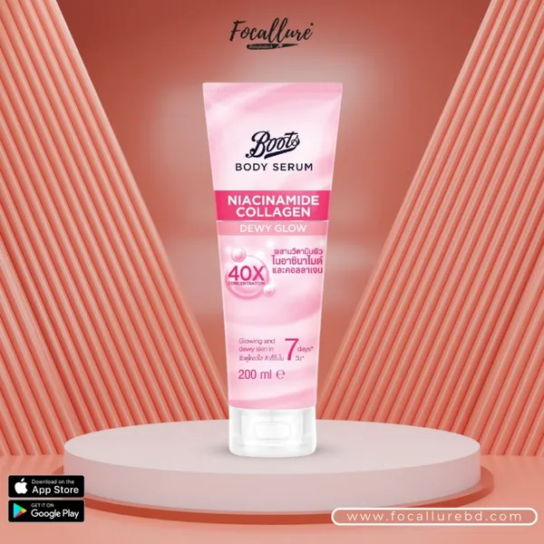 Boots Body Serum NIACINAMIDE COLLAGEN Dewy Glow – 200 ml
