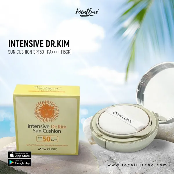 3W CLINIC INTENSIVE DR.KIM SUN CUSHION SPF50+ PA++++ (15gr)