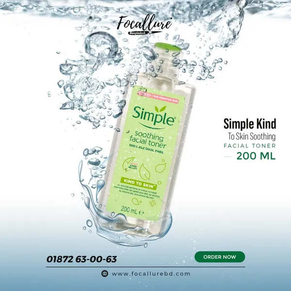 Simple Kind To Skin Soothing Facial Toner - 200ml