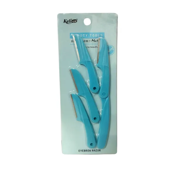 Keli Beauty Tools Eyebrow 4 Pcs Razor Blue