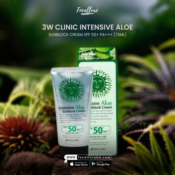 3W Clinic Intensive Aloe Sunblock Cream SPF 50+ PA+++ (70ml)