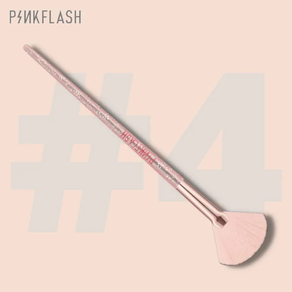 Pink Flash Scalloped Highlight Brush #4-T04