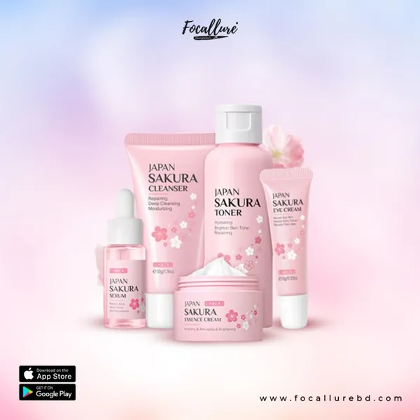 Japan Sakura Skin Care Set-5pcs