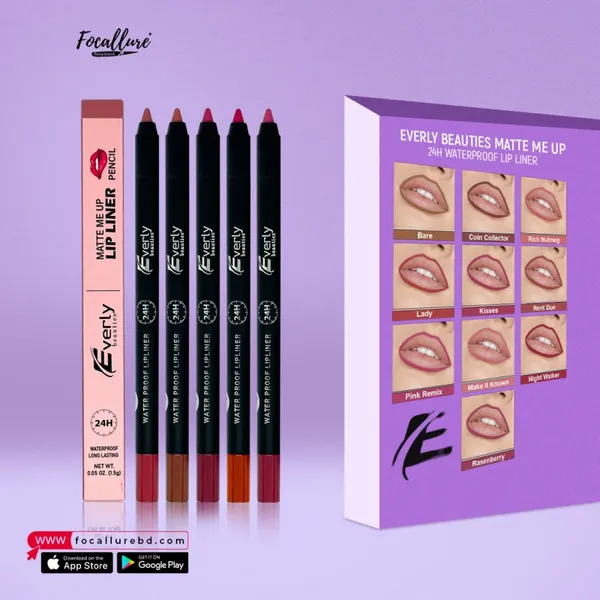 Everly Beauties Matte Me Up 24H Waterproof Lip Liner