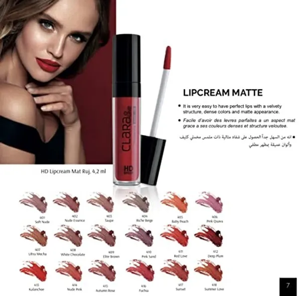 CLARALine Kiss Proof High-Definition Matte Lip Cream
